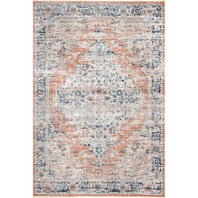 Piper Shaded Snowflakes Beige 9 ft. x 12 ft. Area Rug