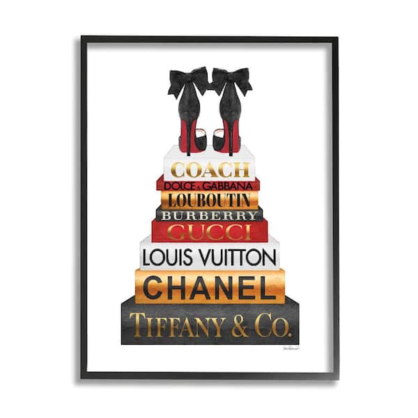 Stupell Industries Designer Bow Heels on Deluxe Glam Bookstack by Amanda  Greenwood Framed Print Abstract Texturized Art 16 in. x 20 in.  af-653_fr_16x20 - The Home Depot