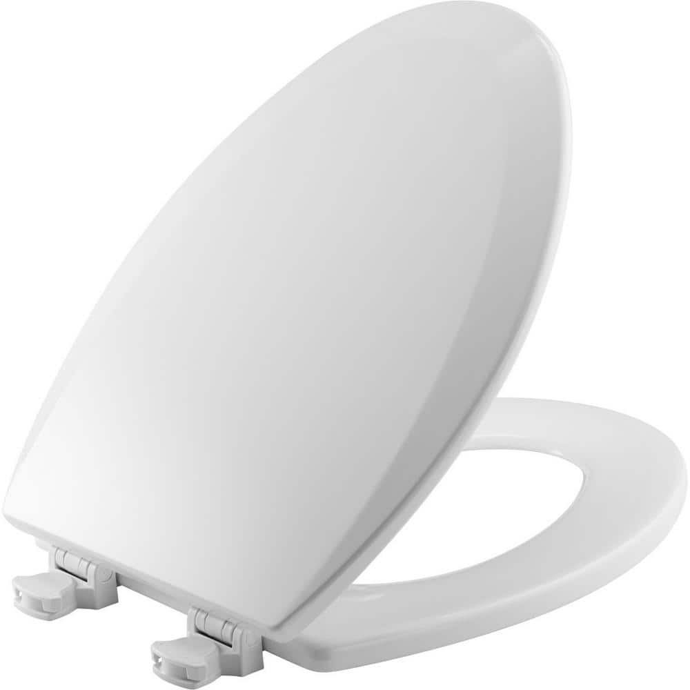 BEMIS Elongated Closed Front Enameled Wood Toilet Seat in Cotton White Removes for Easy Cleaning -  7B1500EC 390