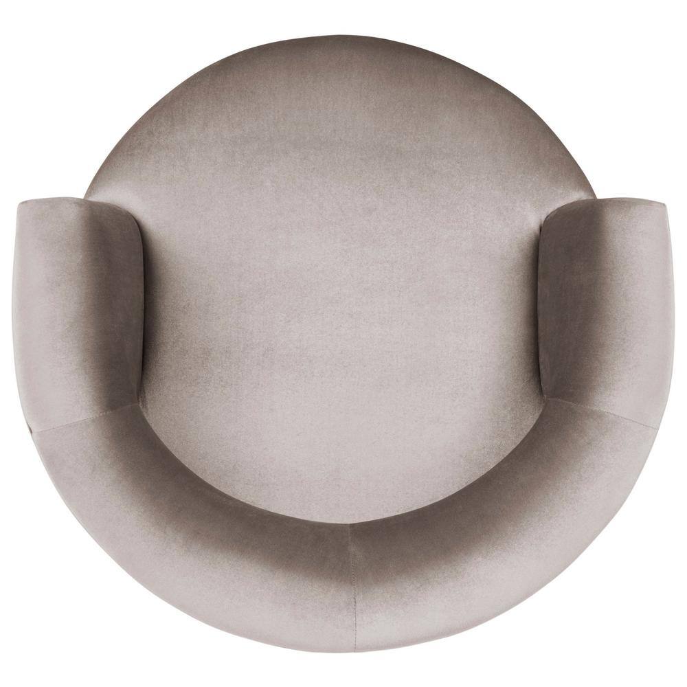 Hazelwood Velvet Barrel Accent Chair with Wood Frame