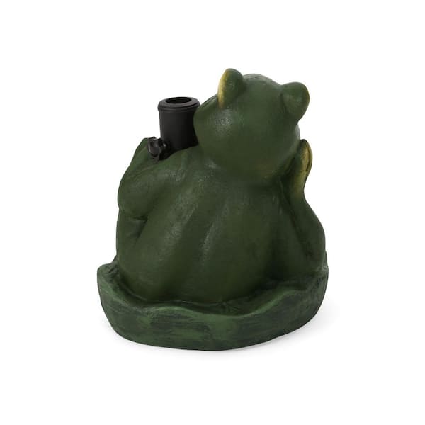 frog patio umbrella stand Zues Outdoor 55lbs Green Base GDFStudio Duty Concrete Patio Umbrella Base Concrete Patio Umbrella Base in