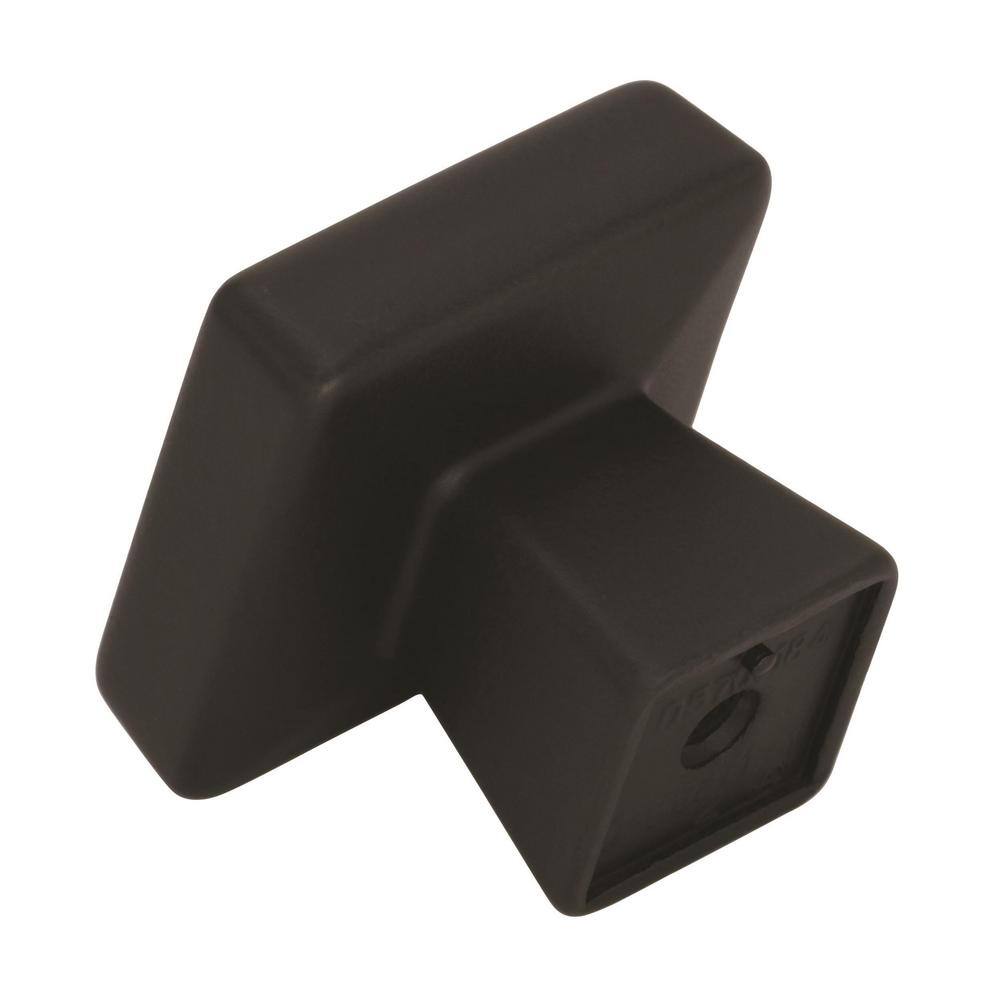 Black Bronze Square Modern Cabinet Knob with Mounting Hardware