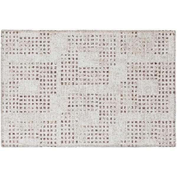 Addison Rugs Eleanor Ivory 1 ft. 8 in. x 2 ft. 6 in. Geometric Indoor