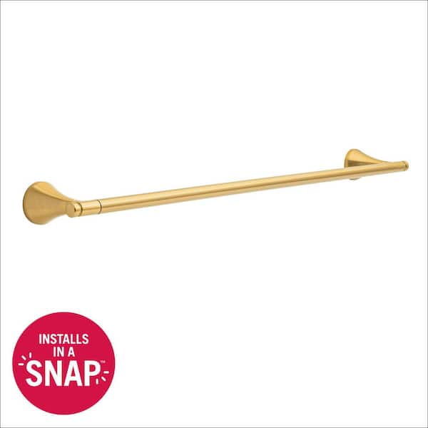 Foundations Design Series Modern 24 in. Wall Mount Towel Bar in Brushed Gold