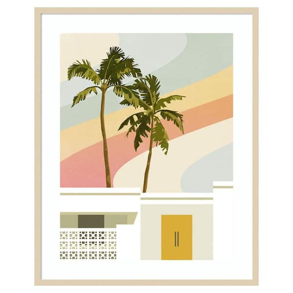 Amanti Art Palm Springs Paradise I by Victoria Barnes 1 Piece Framed Giclee Architecture Art Print 41 in. x 33 in.