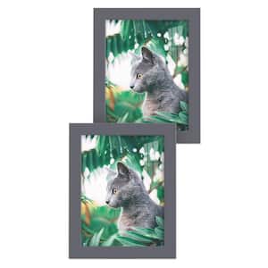 Modern 6 in. x 8 in. Grey Picture Frame (Set of 2)