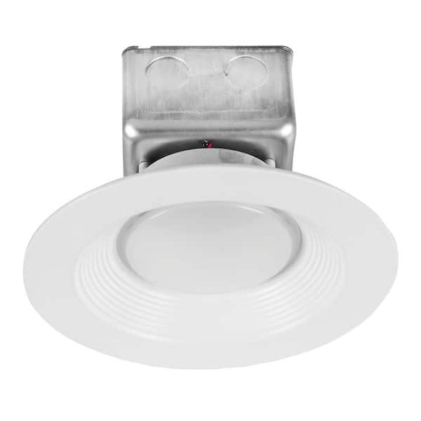 HALCO LIGHTING TECHNOLOGIES 120-Watt Equivalent 15-Watt 6 in. Dimmable White Integrated LED Recessed Canless Retrofit Trim 120-277V Warm White 99614