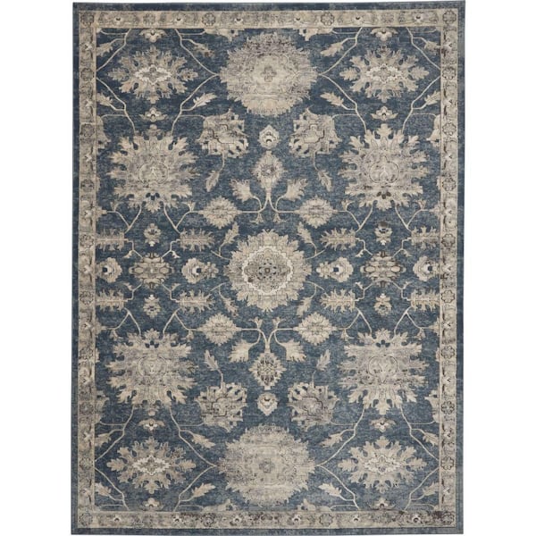 Concerto Blue/Beige 9 ft. x 12 ft. Persian Farmhouse Area Rug