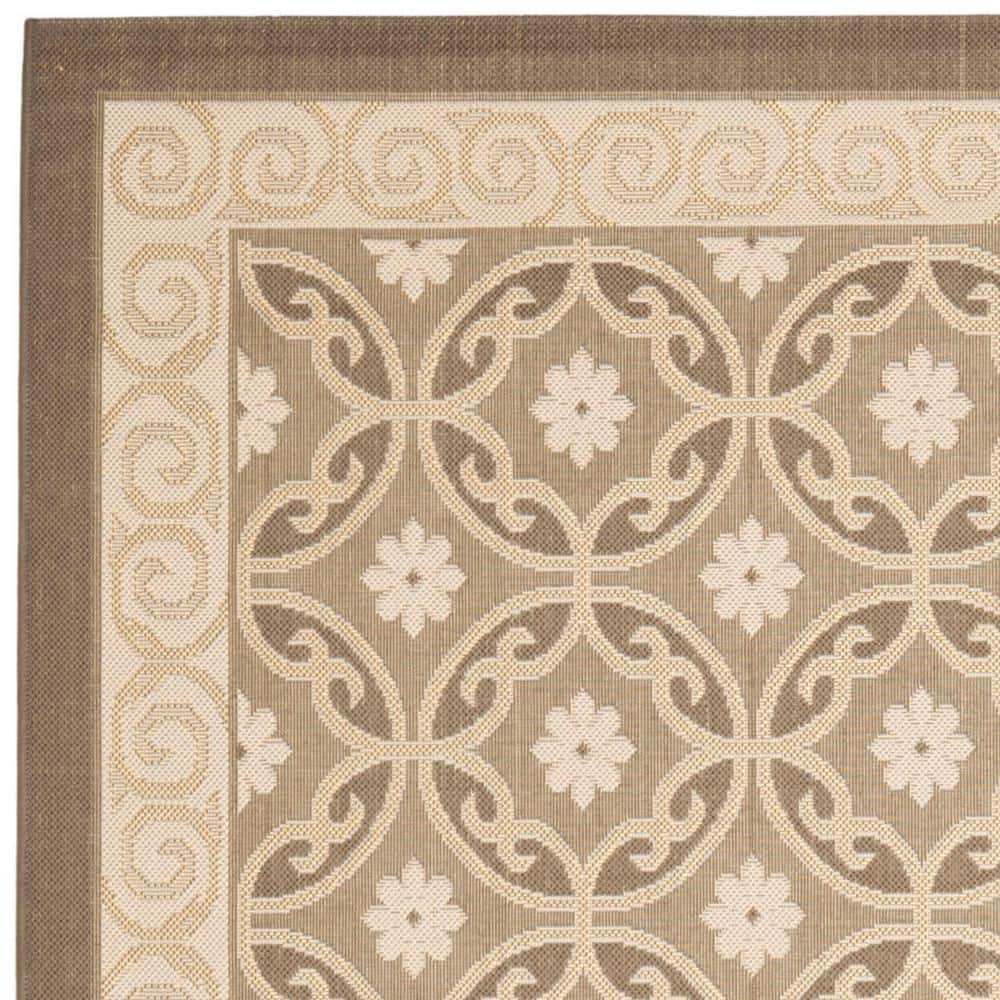 Courtyard Elegance Beige & Yellow Synthetic 8' x 11' Area Rug