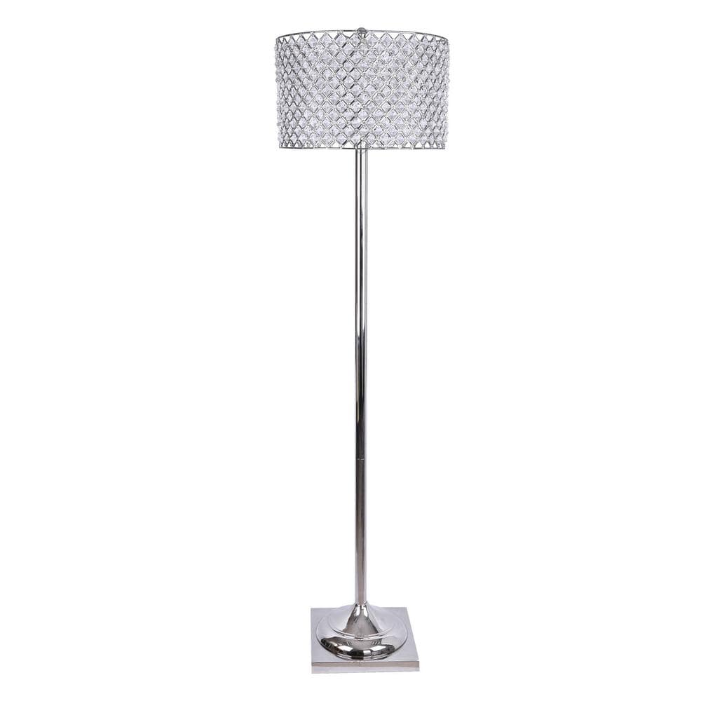 Polished Nickel Floor Lamp, Grandview Gallery Floor Lamps