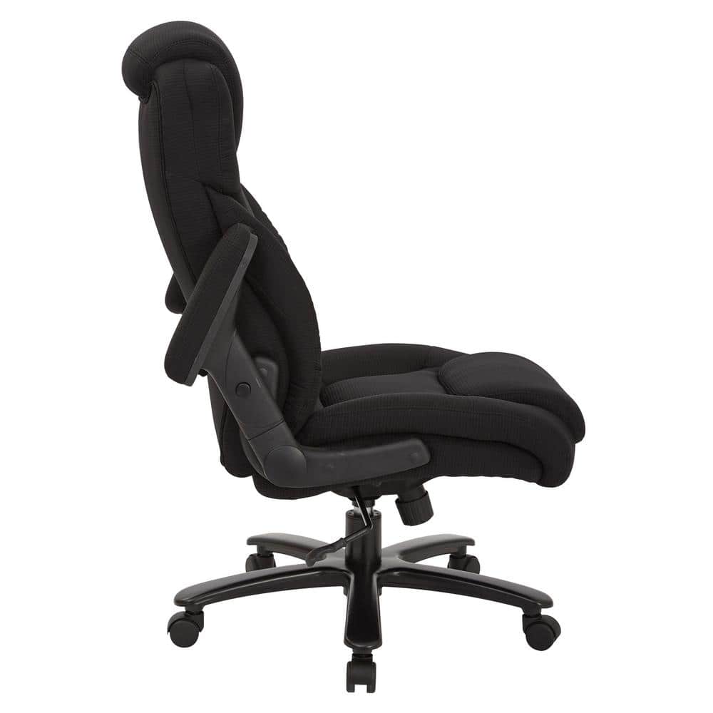 Big and Tall Black Fabric Executive Office Chair