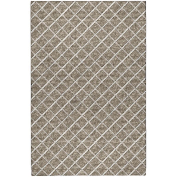 Dream Shag Premium Machine Washable Abstract ADS140 Taupe 10 ft. x 14 ft. Area Rug