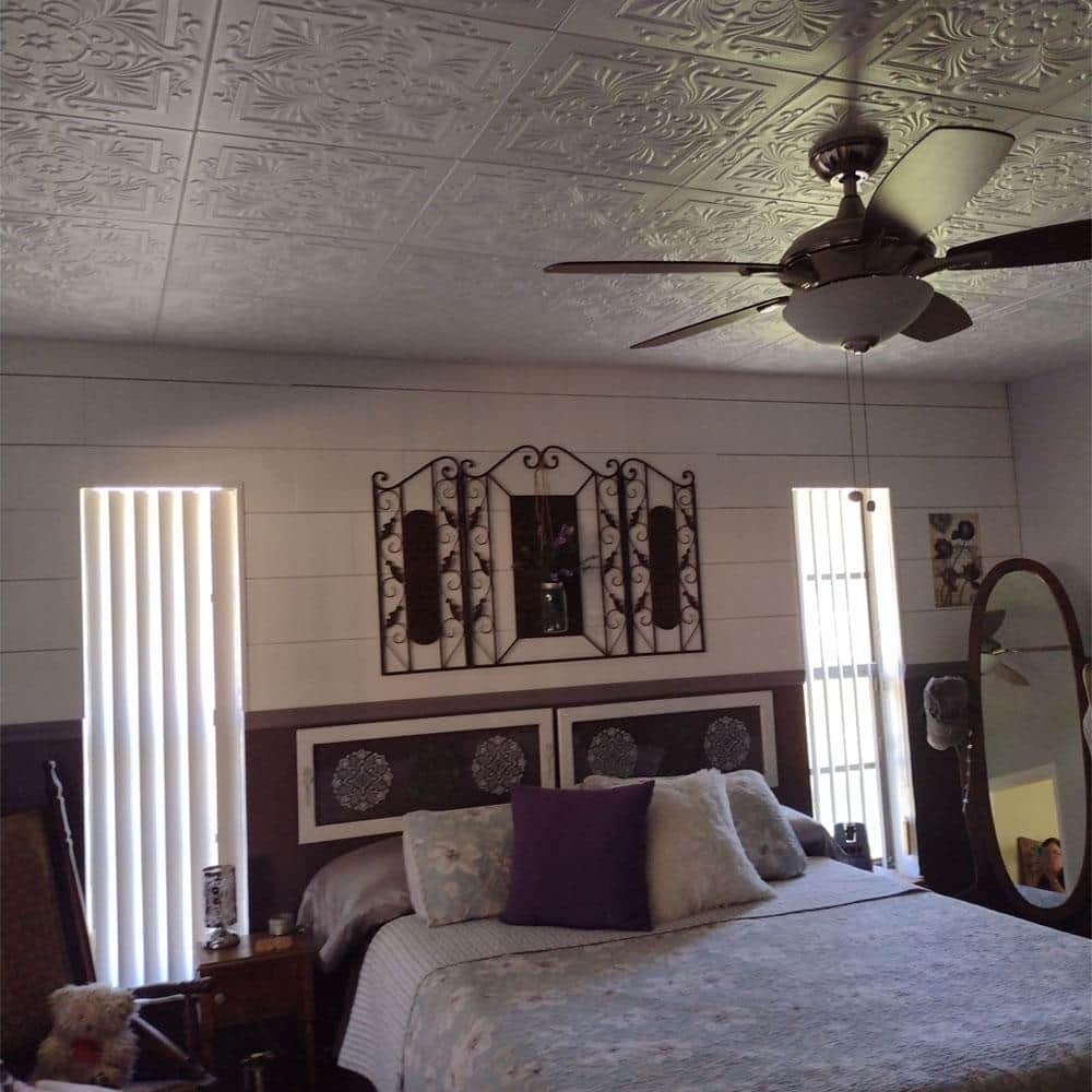 Victorian White Polystyrene Glue-Up Ceiling Tile Set