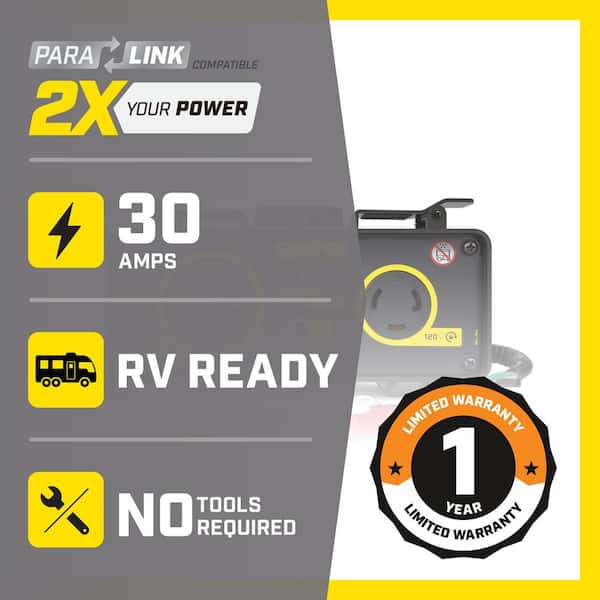 2000-Watt to 3000-Watt 30 Amp RV Ready Clip-on Parallel Kit for Linking Inverter Generators