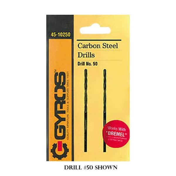 Gyros #64 Carbon Steel Wire Gauge Drill Bit (Set of 2)