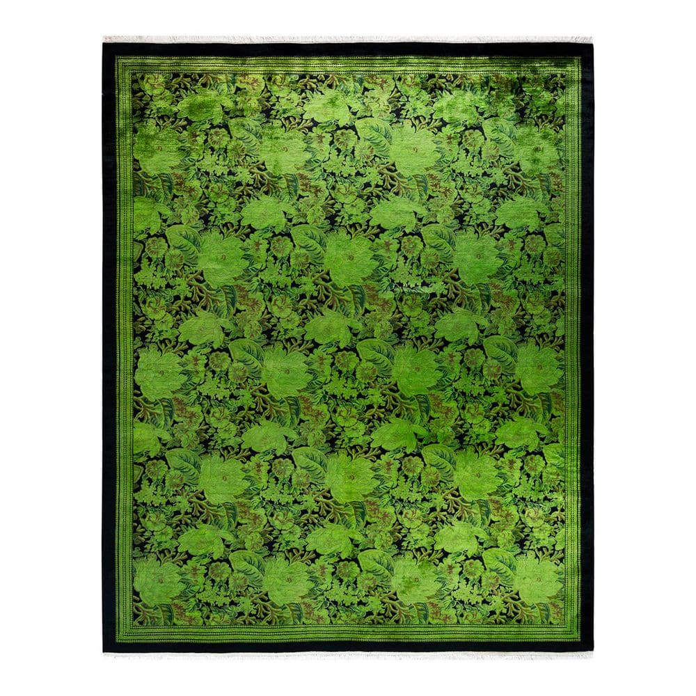 Overdyed Green 8 ft. x 10 ft. Solid Wool Indoor Area Rug price history on PriceWatchPro
