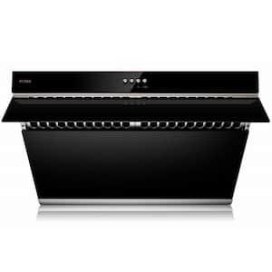 Slant Vent Series 30 in. 850 CFM Side Draft Air Extraction Under Cabinet or Wall Mount Range Hood in Onyx Black