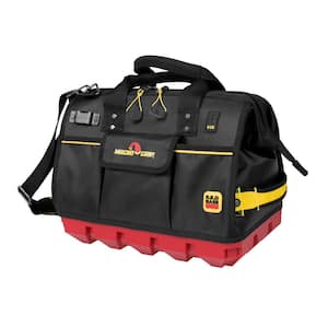 RED Base Series 16 in. 23-Pocket Large Mouth Tool Bag, 8 Loops, Comfort Grip Handles Adjustable Shoulder Strap