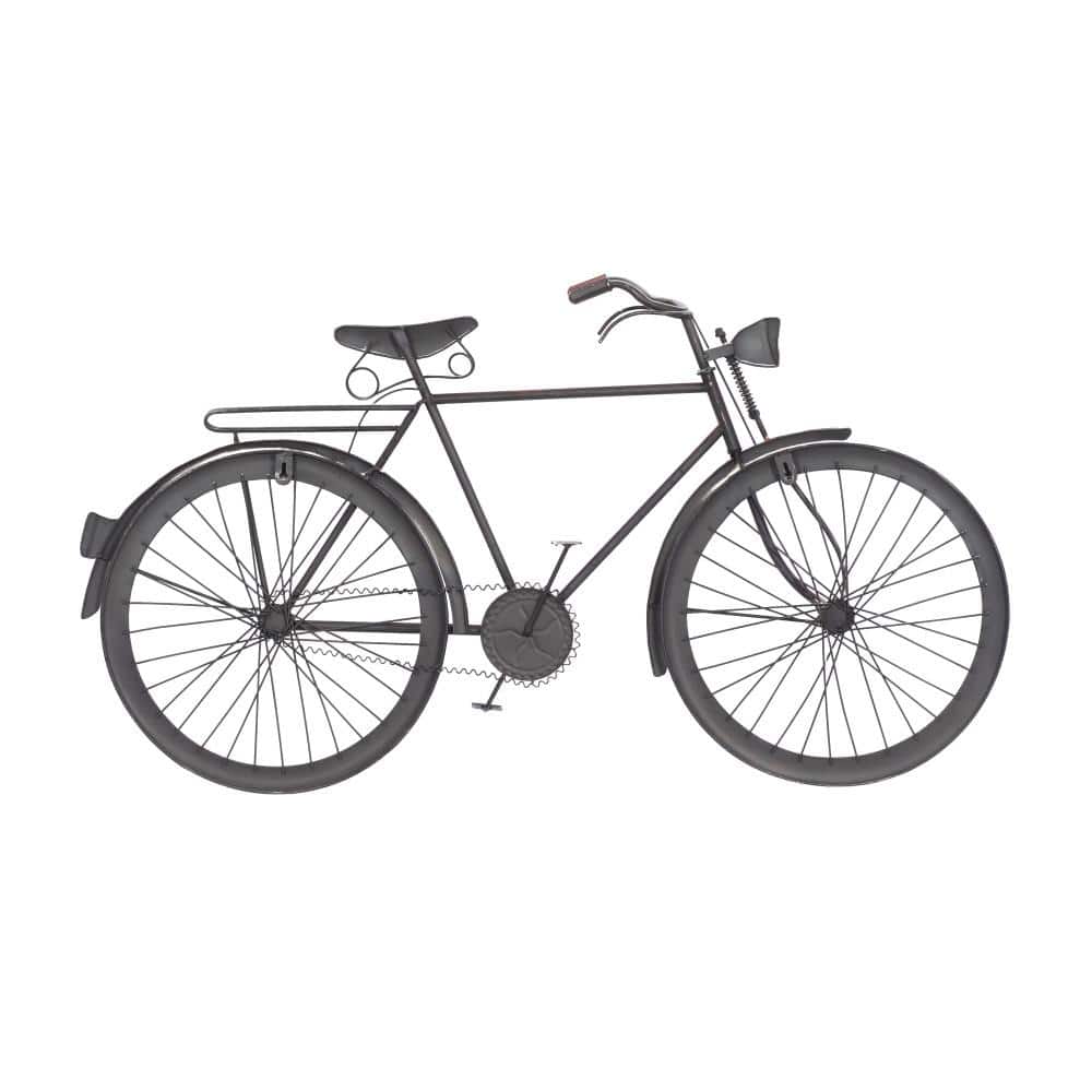 Vintage Red Metal Bicycle Wall Sculpture