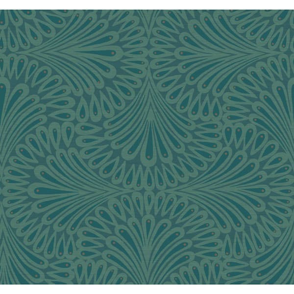 York Wallcoverings Blue Cabaret Wallpaper, 27-in by 27-ft