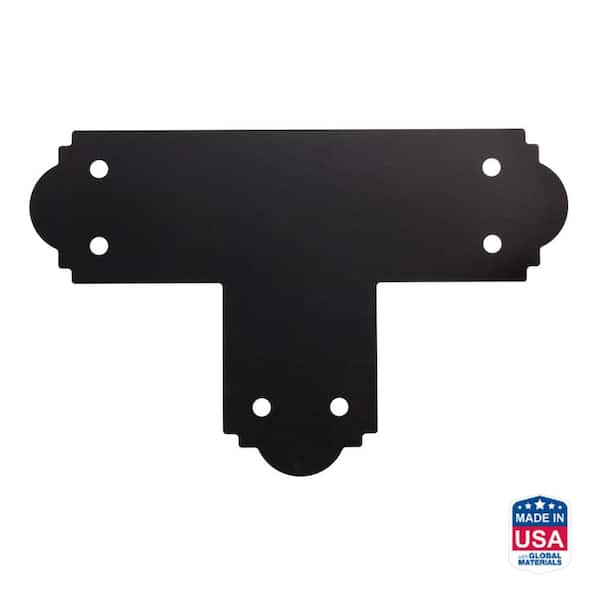 Simpson Strong-Tie Outdoor Accents Mission Collection ZMAX, Black Powder-Coated T Strap for 6x6 Lumber
