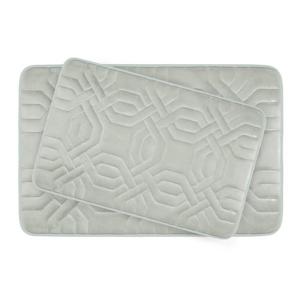 Just Home Just Home 2-Pack Embossed Memory Foam Bath Rug Sets