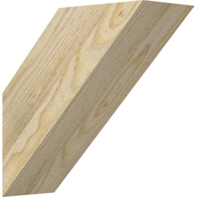 Ekena Millwork BRC04X14X14FST00SDF 3 1/2W x 14D x 14H Funston Smooth Knee Brace, Douglas Fir