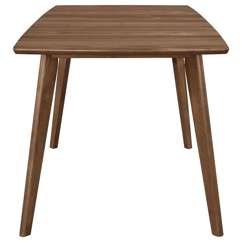 Mid-Century Modern Natural Walnut Extendable Dining Table