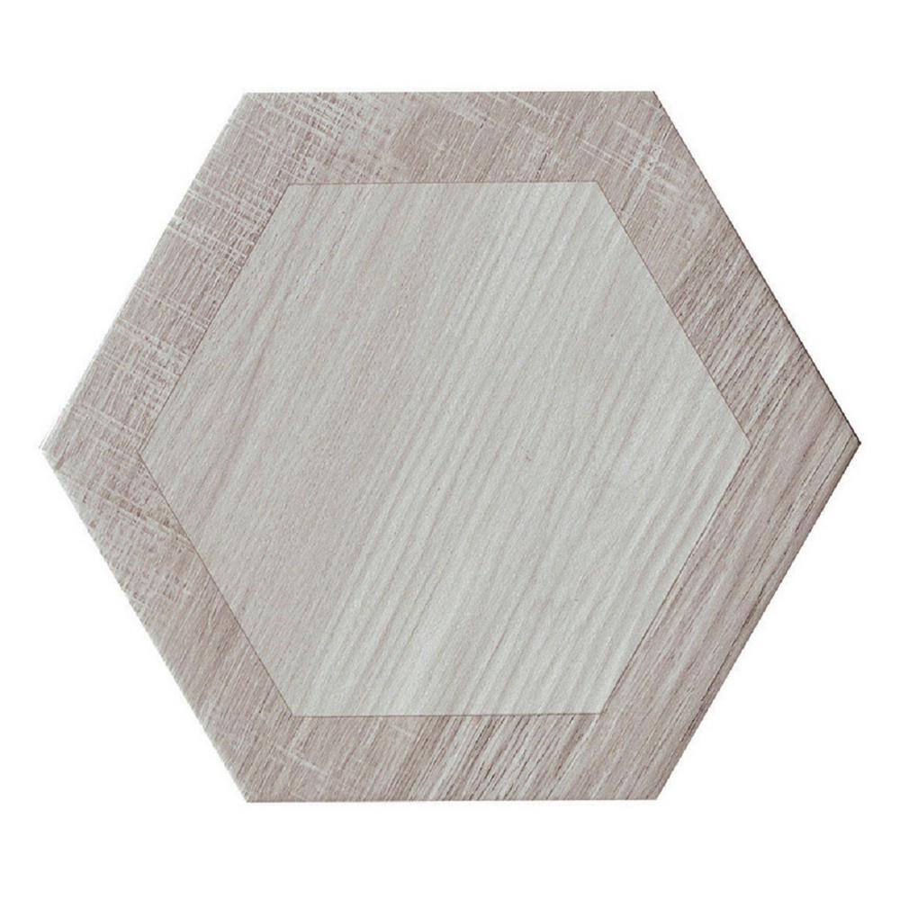 Woodnote 9.5 in. x 9.5 in. Gray Porcelain Matte Hexagon Wall and Floor Tile (10.43 sq. ft./case) 20-Pack price history on PriceWatchPro