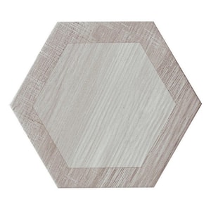 Woodnote 9.5 in. x 9.5 in. Gray Porcelain Matte Hexagon Wall and Floor Tile (10.43 sq. ft./case) 20-Pack