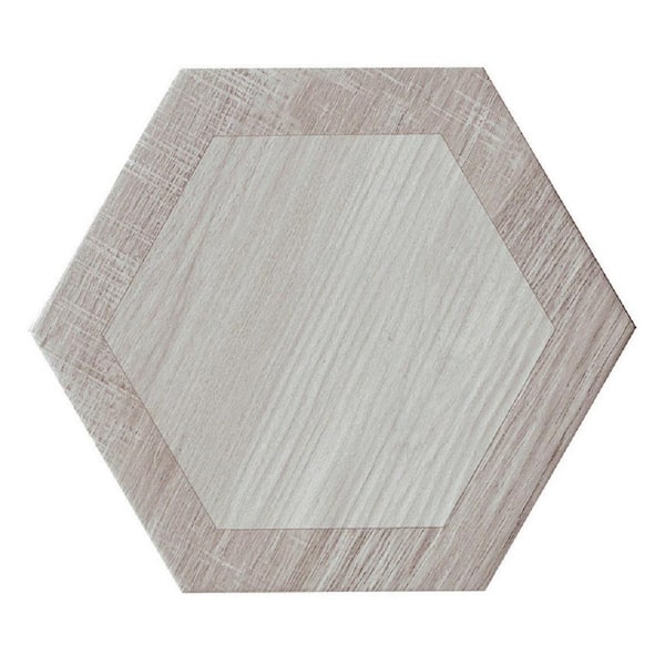 Apollo Tile Woodnote 9.5 in. x 9.5 in. Gray Porcelain Matte Hexagon Wall and Floor Tile (10.43 sq. ft./case) 20-Pack