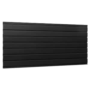 Bold Series 22.75 in. H x 48 in. W Steel Slat Wall Panel Set in Black, Garage Backsplash
