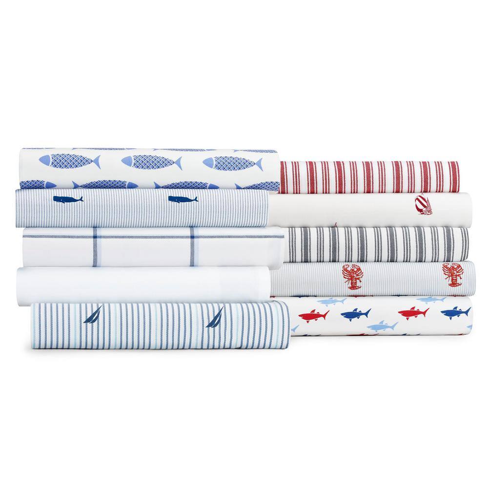 Full Size White Cotton Percale Sheet Set
