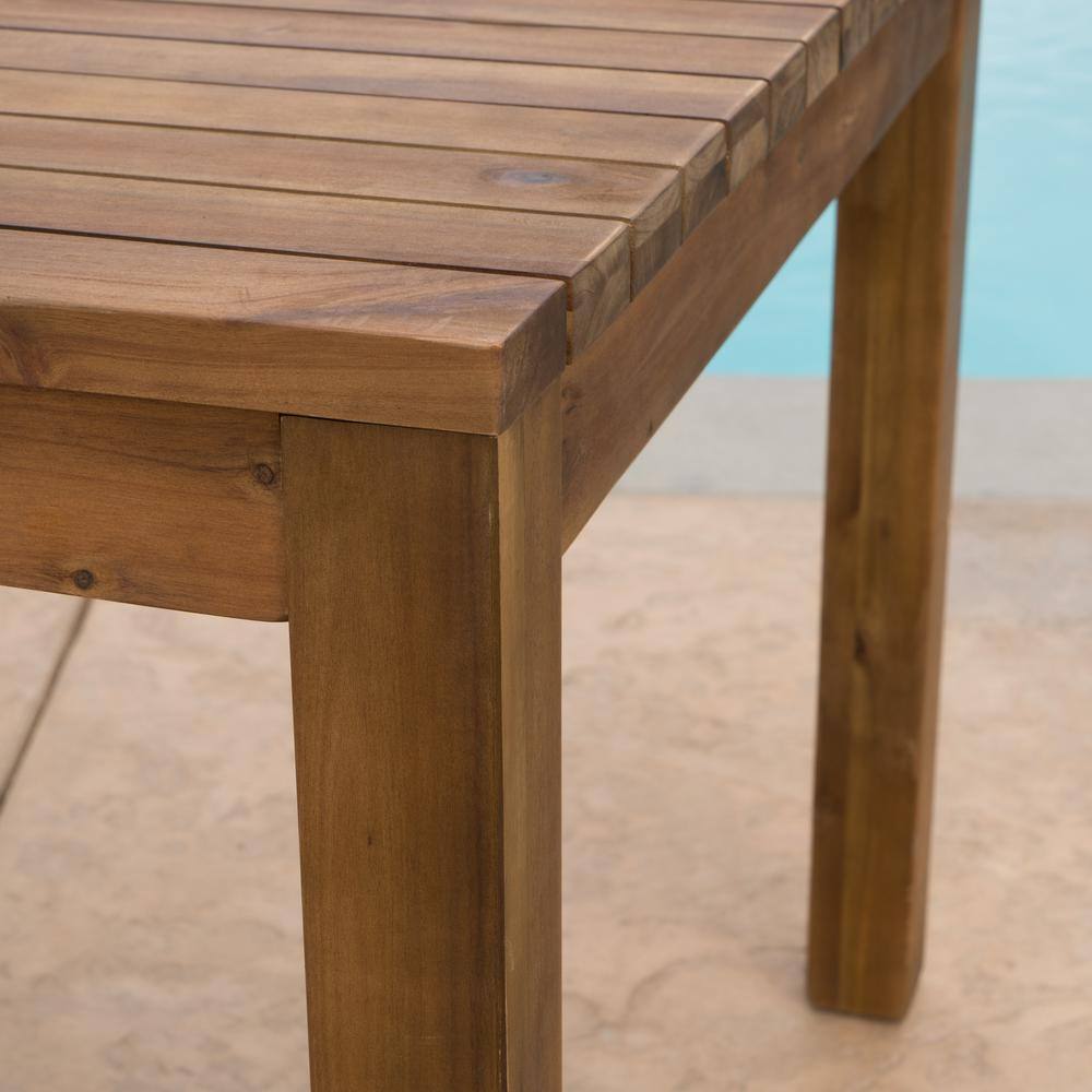 Teak Acacia Wood 9-Piece Expandable Outdoor Dining Set