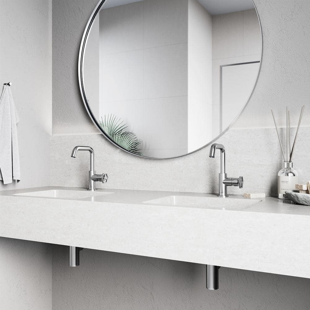 Ruxton Brushed Nickel Single-Handle Low-Arc Bathroom Faucet