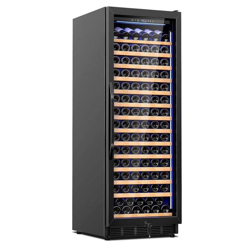 SOZT 23.54 in. Single Zone Cellar Cooling 154-Bottles Wine Cooler