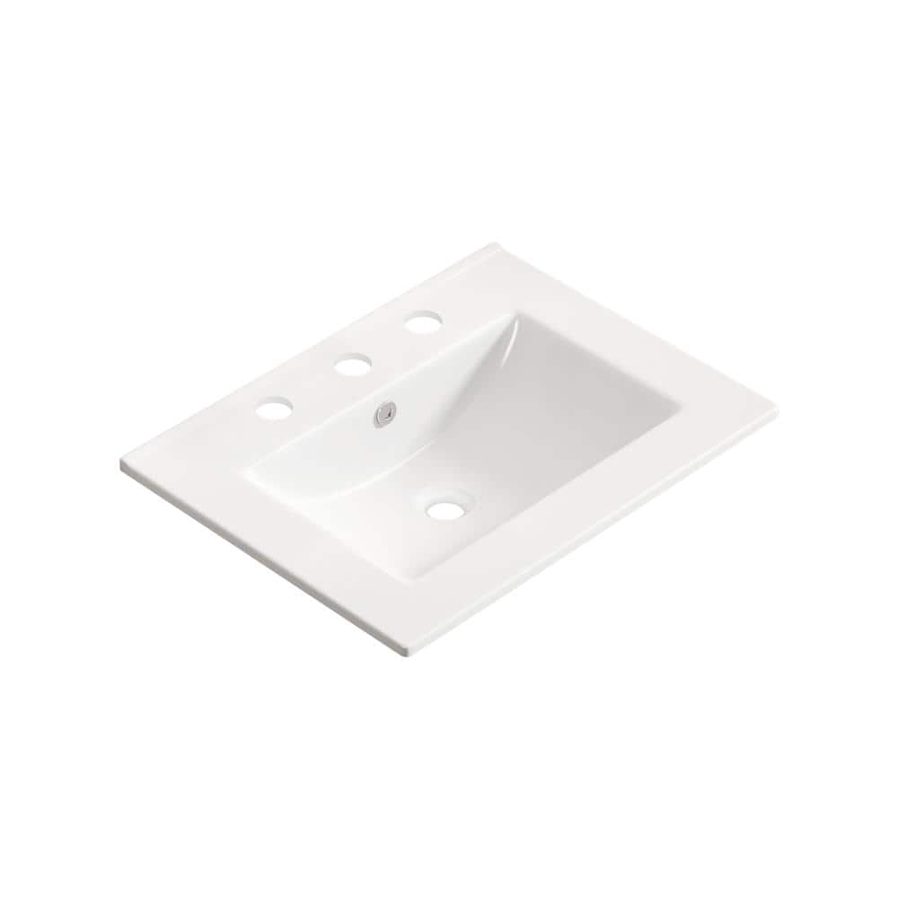 24.02 in. W x 18.31 in. D Ceramic Vanity Top in Milk White price history on PriceWatchPro
