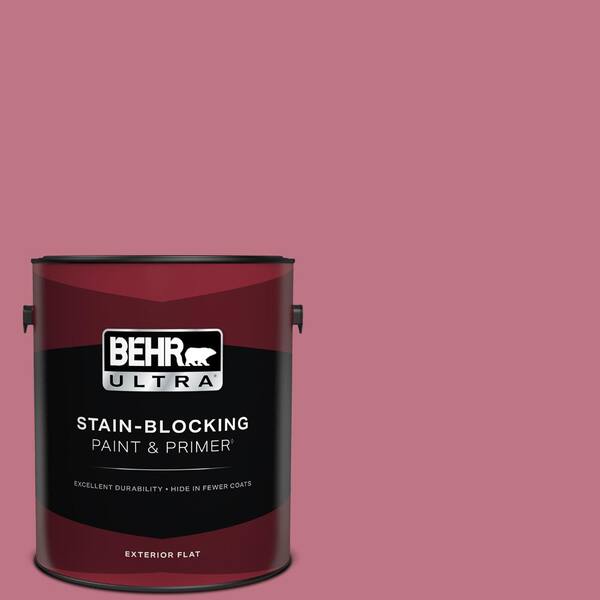 BEHR ULTRA 1 gal. #110D-4 Rosily Flat Exterior Paint & Primer