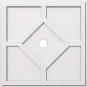 1 in. P X 7-1/2 in. C X 22 in. OD X 2 in. ID Embry Architectural Grade PVC Contemporary Ceiling Medallion