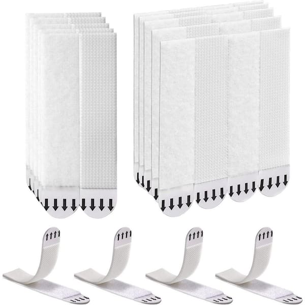 Damage Free Large Picture Hanging Strips Heavy Duty 20-Pairs Adhesive Wall Mounting No Nails Removal White 1-Pack