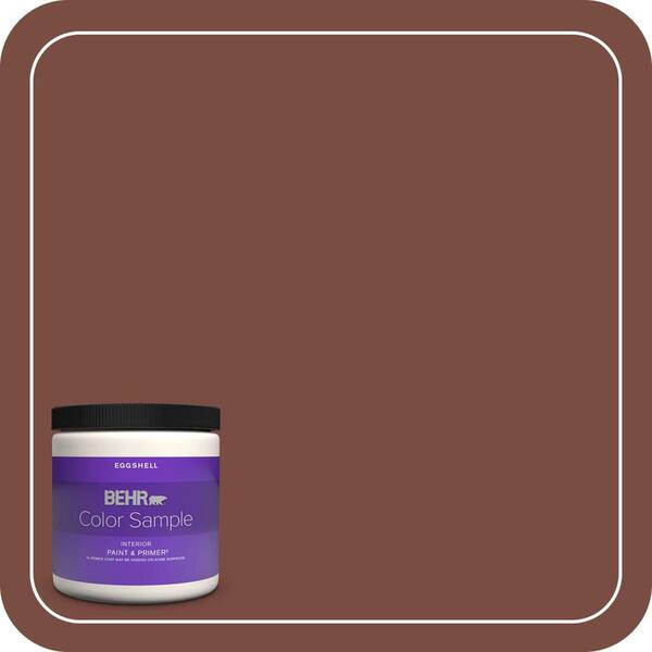 BEHR PREMIUM PLUS 8 oz. #200F-7 Wine Barrel Eggshell Enamel Interior Paint & Primer Color Sample