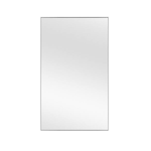 Unbranded 31 in. W x 51 in. H Rectangular Framed Wall Bathroom Vanity Mirror in Sliver