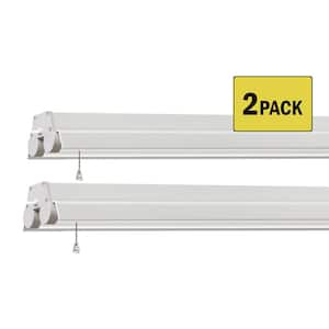 3 ft. 64-Watt Equivalent Integrated LED White Shop Light 4000K (2-Pack)