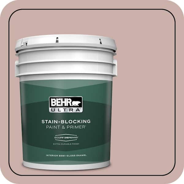 BEHR ULTRA 5 gal. Home Decorators Collection #HDC-CT-07A Vintage Tea Rose Extra Durable Semi-Gloss Enamel Interior Paint & Primer