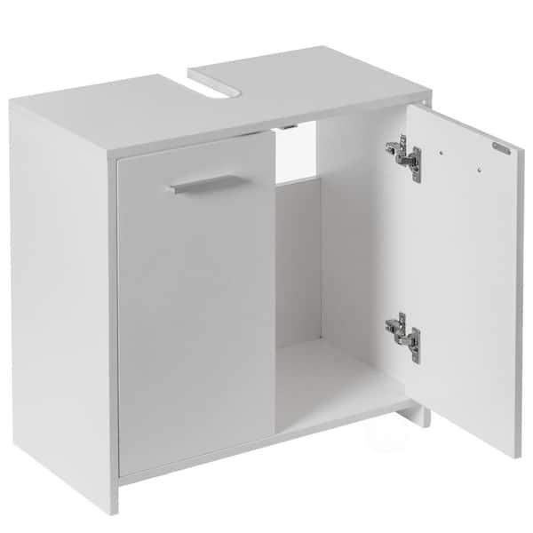 Evideco Non Pedestal Bathroom Under Sink Vanity Cabinet Miami White