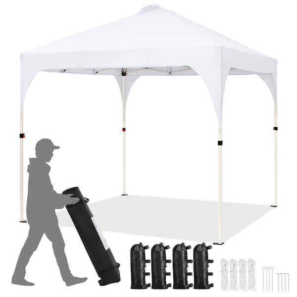Yaheetech 6.6 ft. x 6.6 ft. Pop Up Canopy Tent with Roller Bag Sandbags Guy Lines Ground Stakes