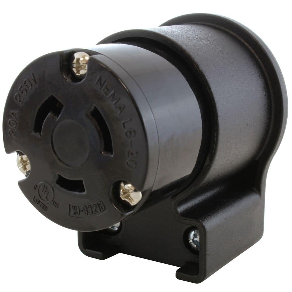 NEMA L6-20R 20A 250V 3-Prong Elbow Locking Female Connector With UL, C-UL Approval price history on PriceWatchPro