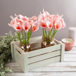 Pink Artificial Calla-Lily Flowers with Stems (24-Pack)