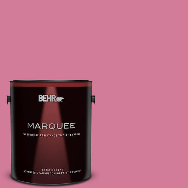 BEHR MARQUEE 1 gal. #P130-5 Little Bow Pink Flat Exterior Paint & Primer