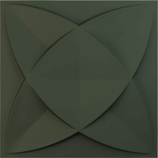 Ekena Millwork 19 5/8 in. x 19 5/8 in. Speedwell EnduraWall Decorative 3D Wall Panel, Satin Hunt Club Green (12-Pack for 32.04 Sq. Ft.)